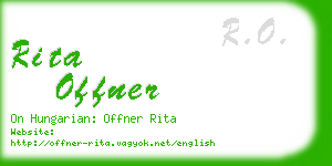 rita offner business card